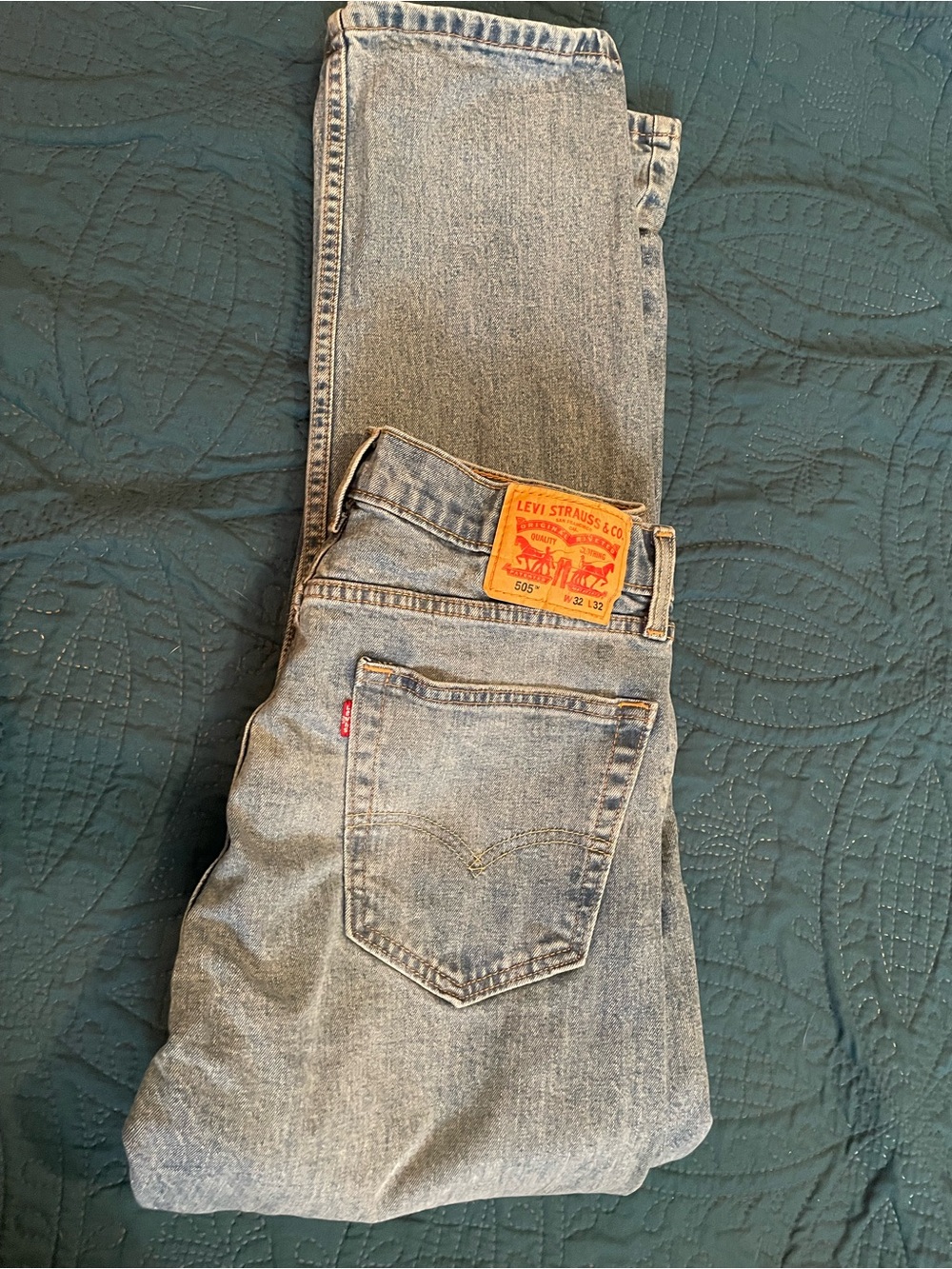 Levi's Straight Leg Men's Jeans in Light Blue Denim